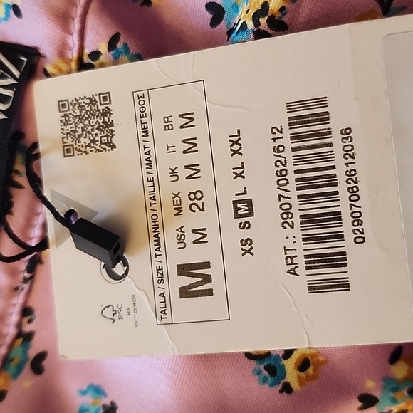 NWT Zara Floral Purple Corset Dress, Size M - Picture 14 of 14